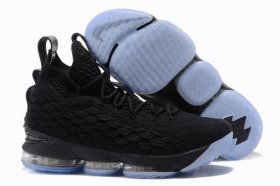 Wholesale Cheap Nike Lebron James 15 Air Cushion Shoes All Black