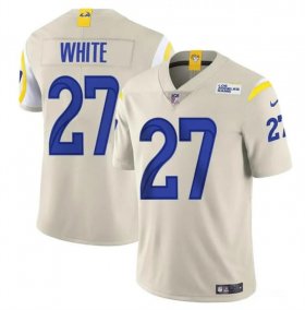 Cheap Youth Los Angeles Rams #27 Tre\'Davious White Bone Vapor Untouchable Football Stitched Jersey