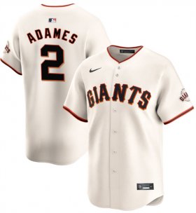 Cheap Men\'s San Francisco Giants #2 Willy Adames Cream 2024 Home Limited Stitched Baseball Jersey