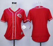 Wholesale Cheap Reds Blank Red Alternate Cool Base Women's Stitched MLB Jersey