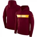 Wholesale Cheap Men's Washington Redskins Nike Burgundy Sideline Team Performance Pullover Hoodie