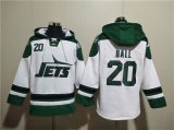 Wholesale Cheap Men's New York Jets #20 Breece Hall White Ageless Must-Have Lace-Up Pullover Hoodie