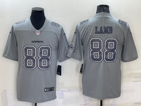 Wholesale Men\'s Dallas Cowboys #88 CeeDee Lamb LOGO Grey Atmosphere Fashion 2022 Vapor Untouchable Stitched Nike Limited Jersey