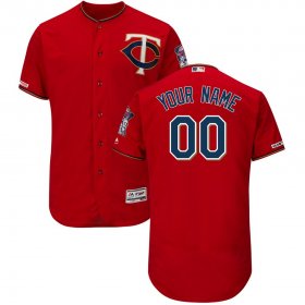 Wholesale Cheap Minnesota Twins Majestic Alternate Flex Base Authentic Collection Custom Jersey Scarlet