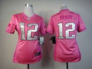 Wholesale Cheap Nike Patriots #12 Tom Brady Pink Women's Be Luv'd Stitched NFL Elite Jersey