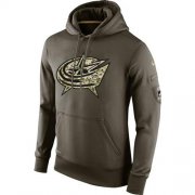 Wholesale Cheap Men's Columbus Blue Jackets Nike Salute To Service NHL Hoodie