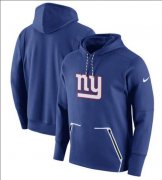 Wholesale Cheap Men's New York Giants Nike Royal Champ Drive Vapor Speed Performance Pullover Hoodie