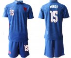 Wholesale Cheap Men 2020-2021 European Cup England away blue 15 Nike Soccer Jersey