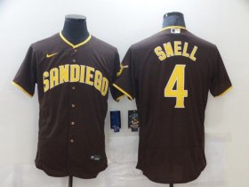 Wholesale Cheap Men San Diego Padres 4 Snell brown Elite 2021 Nike MLB Jersey