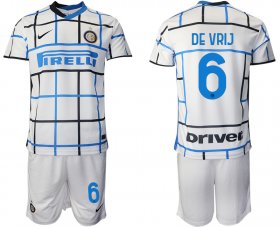 Wholesale Cheap Men 2020-2021 club Inter milan away 6 white Soccer Jerseys