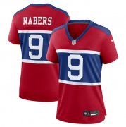 Wholesale Cheap Women's New York Giants #9 Malik Nabers Century Red Alternate Vapor Limited Football Stitched Jersey