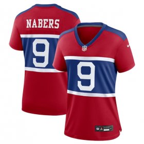 Wholesale Cheap Women\'s New York Giants #9 Malik Nabers Century Red Alternate Vapor Limited Football Stitched Jersey