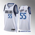 Cheap Men's Dallas Mavericks #55 Derrick Jones Jr White Association Edition Stitched Basketball Jersey