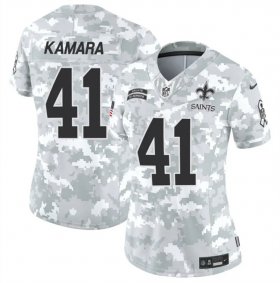 Cheap Women\'s New Orleans Saints #41 Alvin Kamara 2024 F.U.S.E Arctic Camo Salute To Service Limited Stitched Football Jersey(Run Small)