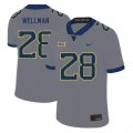 Wholesale Cheap West Virginia Mountaineers 28 Elijah Wellman Gray College Football Jersey