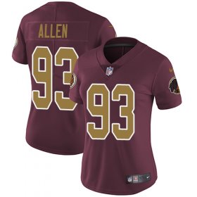 Wholesale Cheap Nike Redskins #93 Jonathan Allen Burgundy Red Alternate Women\'s Stitched NFL Vapor Untouchable Limited Jersey