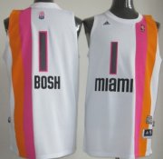 Wholesale Cheap Miami Floridians #1 Chris Bosh ABA Hardwood Classic Swingman White No Holes Jersey