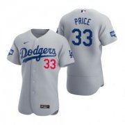 Wholesale Cheap Los Angeles Dodgers #33 David Price Gray 2020 World Series Champions Jersey