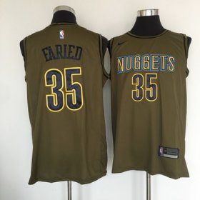 Wholesale Cheap Denver Nuggets #35 Kenneth Faried Olive Nike Swingman Jersey