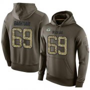 Wholesale Cheap NFL Men's Nike Green Bay Packers #69 David Bakhtiari Stitched Green Olive Salute To Service KO Performance Hoodie