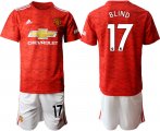 Wholesale Cheap Men 2020-2021 club Manchester United home 17 red Soccer Jerseys