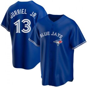 Wholesale Cheap MEN\'S TORONTO BLUE JAYS #13 LOURDES GURRIEL JR. ROYAL ALTERNATE JERSEY