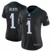 Wholesale Cheap Women Philadelphia Eagles #1 Jalen Hurts Limited Black Vapor Untouchable NFL Jersey