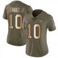 Wholesale Cheap Nike Jaguars #10 Laviska Shenault Jr. Olive/Gold Women's Stitched NFL Limited 2017 Salute To Service Jersey