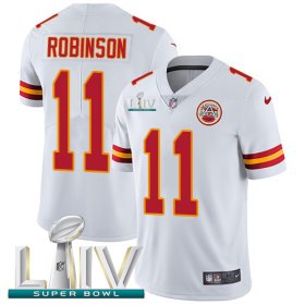 Wholesale Cheap Nike Chiefs #11 Demarcus Robinson White Super Bowl LIV 2020 Youth Stitched NFL Vapor Untouchable Limited Jersey