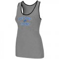 Wholesale Cheap Women's Nike Detroit Lions Heart & Soul Tri-Blend Racerback Stretch Tank Top Light Grey