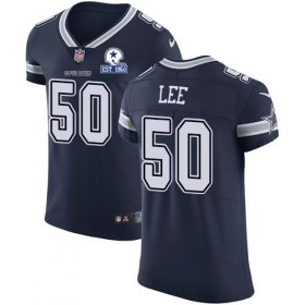 Wholesale Cheap Nike Cowboys #50 Sean Lee Navy Blue Team Color Men\'s Stitched With Established In 1960 Patch NFL Vapor Untouchable Elite Jersey