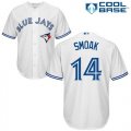 Wholesale Cheap Blue Jays #14 Justin Smoak White New Cool Base Stitched MLB Jersey