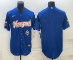 Cheap Men's Venezuela Baseball Blank 2023 Royal World Classic Stitched Jerseys