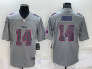 Wholesale Cheap Men's Buffalo Bills #14 Stefon Diggs LOGO Grey Atmosphere Fashion Vapor Untouchable Stitched Limited Jersey