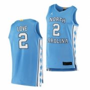 Wholesale Cheap Men's North Carolina Tar Heels #2 Caleb Love Blue Authentic Jersey