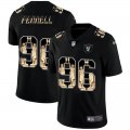 Wholesale Cheap Las Vegas Raiders #96 Clelin Ferrell Carbon Black Vapor Statue Of Liberty Limited NFL Jersey