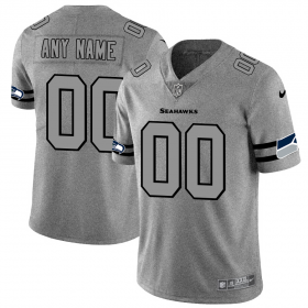 Wholesale Cheap Seattle Seahawks Custom Men\'s Nike Gray Gridiron II Vapor Untouchable Limited NFL Jersey