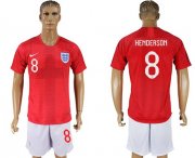 Wholesale Cheap England #8 Henderson Away Soccer Country Jersey