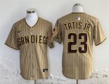 Cheap Men's San Diego Padres #23 Fernando Tatis Jr. Tan Stitched Baseball Jersey