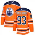 Wholesale Cheap Adidas Oilers #93 Ryan Nugent-Hopkins Orange Home Authentic Stitched NHL Jersey