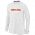 Wholesale Cheap Nike Chicago Bears Authentic Font Long Sleeve T-Shirt White