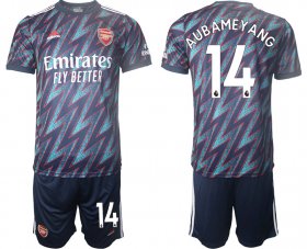 Wholesale Cheap Men 2021-2022 Club Arsenal away blue 14 Soccer Jersey