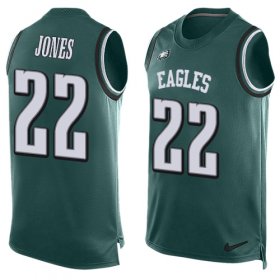 Wholesale Cheap Nike Eagles #22 Sidney Jones Midnight Green Team Color Men\'s Stitched NFL Limited Tank Top Jersey