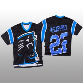 Wholesale Cheap NFL Carolina Panthers #22 Christian McCaffrey Black Men\'s Mitchell & Nell Big Face Fashion Limited NFL Jersey