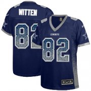 Wholesale Cheap Nike Cowboys #82 Jason Witten Navy Blue Team Color Women's Stitched NFL Elite Drift Fashion Jersey