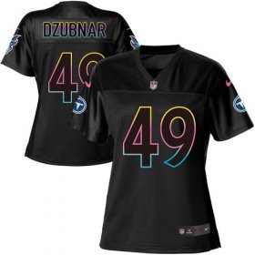 Wholesale Cheap Nike Titans #49 Nick Dzubnar Black Women\'s NFL Fashion Game Jersey