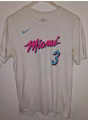 Cheap Men's Custom Miami Heat White T-Shirt