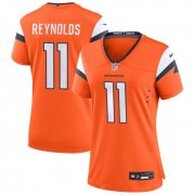 Cheap Women's Denver Broncos #11 Josh Reynolds Orange 2024 Stitched Jersey(Run Small)