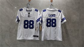 Cheap Women\'s Dallas Cowboys #88 CeeDee Lamb White 2023 F.U.S.E. Limited Football Stitched Jersey(Run Small)