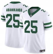 Cheap Men's New York Jets #25 Israel Abanikanda White 2024 F.U.S.E. Vapor Limited Football Stitched Jersey